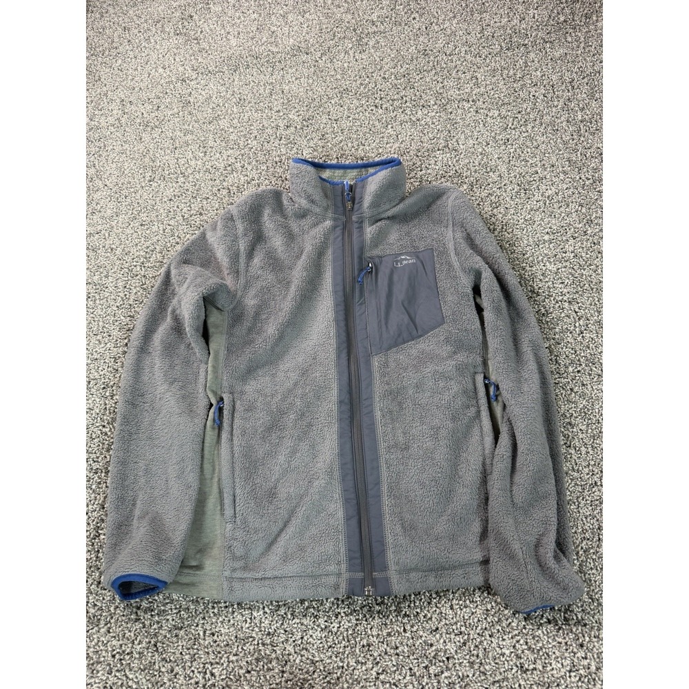 L.L.Bean Adventure Hybrid Fleece Jacket Men's Size Medium Gray Full Zip Outdoor